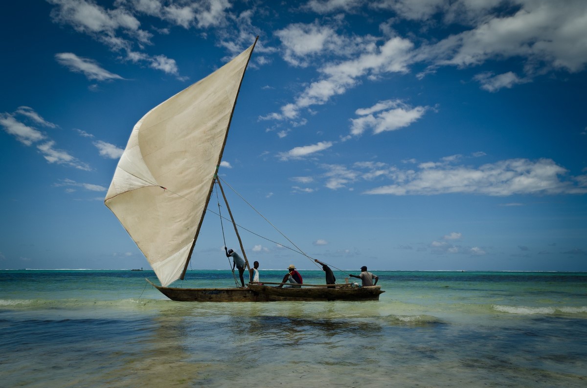 Zanzibar Vissersboot Zee